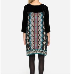Johnny Was Yucatán velvet embroidered dress
